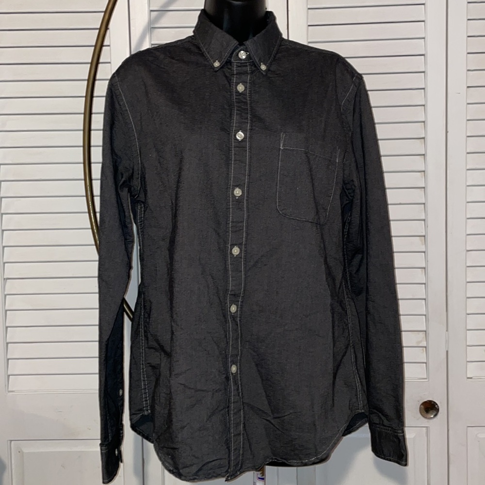 Merona Men’s Charcoal Gray Button Down